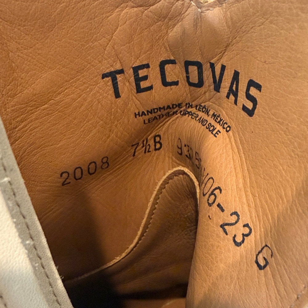 Tecovas The Daisy Cowgirl Boots in Bone Color Womens Size 7.5 - Picture 9 of 16